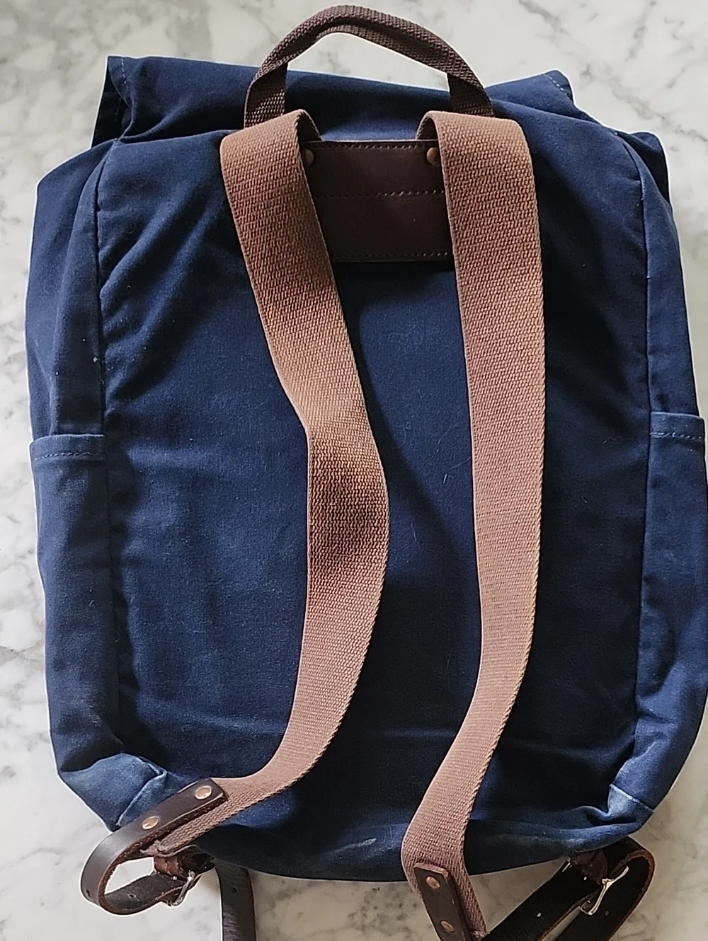 Duluth Pack Blue Canvas Laptop Scoutmaster Backpack